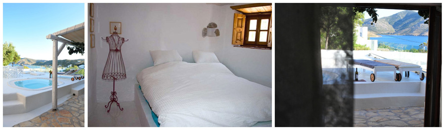 PATMOS isole del dodecanneso dimore ville esclusive con arredamento di design case in affitto bilocali trilocali con cucina vista mare piscina privata