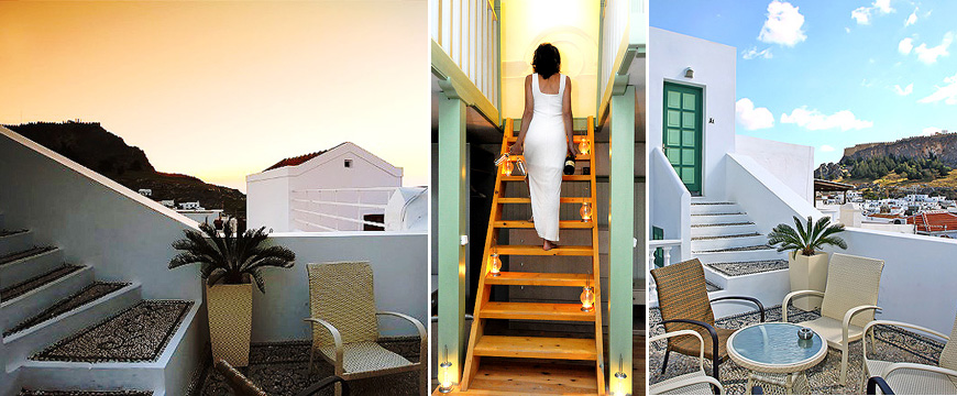LINDOS RODI case private in affitto appartamenti nel villaggio studios sulla spiaggia ville esclusive con piscina camere rooms bed and breakfast pensioni economiche hotel mezza pensione pensione completa