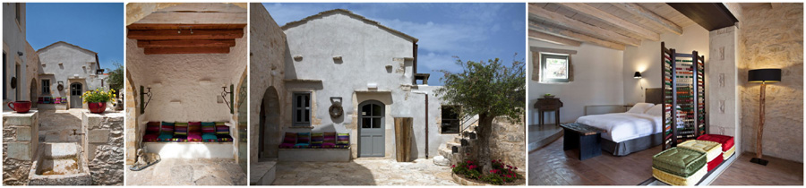 CRETA insolita case rurali agriturismi con appartamenti in affitto affitti settimanali studios con angolo cottura appartamento con cucina prima colazione inclusa lavatrice servizio lavanderia piscina comune a disposizione veranda privata terrazzo con vista panoramica