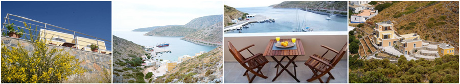 AGATHONISSI DODECANESO studio con cucina appartamento bilocale con prima colazione camere in affitto taverne ristoranti camera con vista mare
