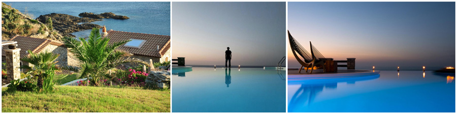 IKARIA EGEO villa esclusiva indipendente con piscina giardino barbecue affitti estivi settimanali luglio agosto spiaggia di sabbia bianca attrezzata privata sdraio ombrelloni lettini