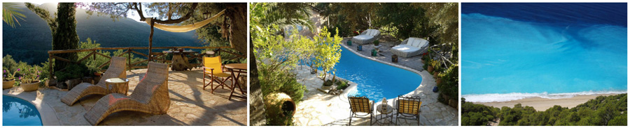 LEFKAS LEFKADA GRECIA bungalow sulla spiaggia resort con piscina prima colazione trattamento mezza pensione completa american buffet breakfast hotel camere