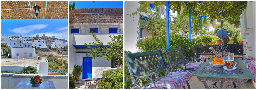 AMORGOS CHORA veduta mulini camere in affitto bed and breakfast pensioni alberghi hotel guesthouse residence resort bungalow case private appartamento trilocale con cucina studio angolo cottura prima colazione inclusa