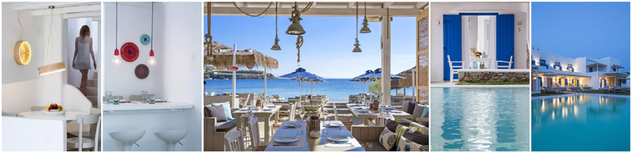 MYKONOS GREECE CYCLADES accommodations guesthouses suite cottage residence resort beach hotel rooms to let quad rental scooter car bike